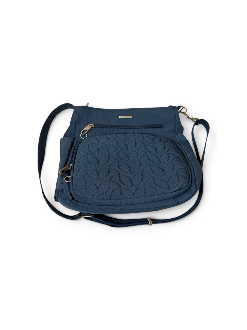 Travelon Quilted Crossbody Bag in Navy Blue